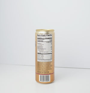 Gold can of GENN Blueberry Blackberry energy & hydration drink with nutrition facts label