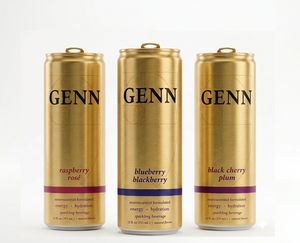 GENN Energy & Hydration Sparkling Beverage Variety - 6 Pack