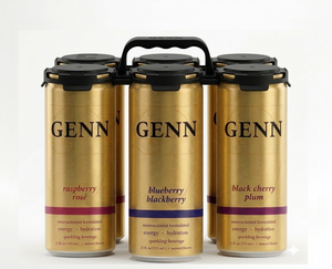 GENN Energy & Hydration Sparkling Beverage Variety - 6 Pack