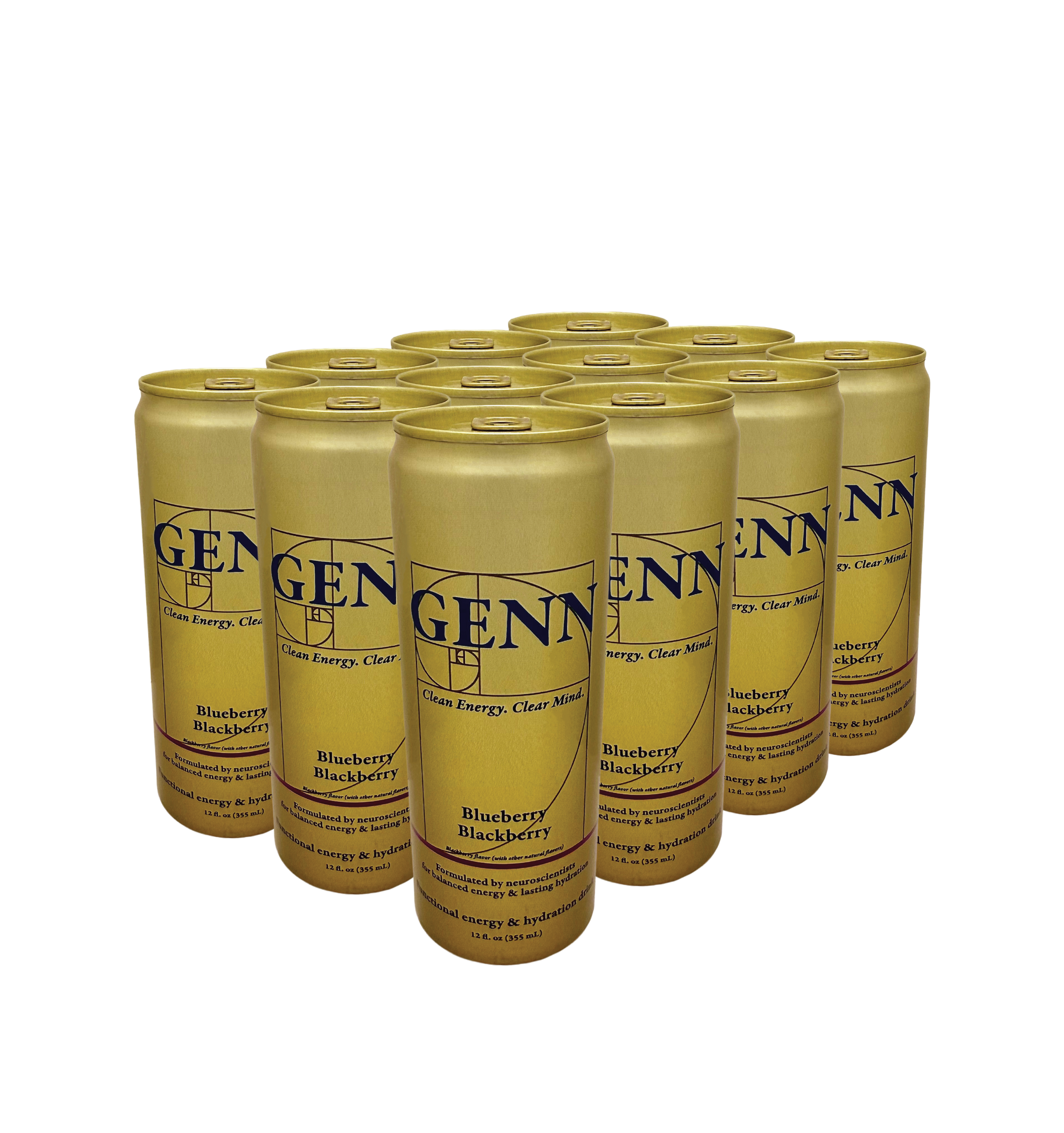 GENN Functional Energy & Hydration Drink – Blueberry Blackberry –  12 Pack